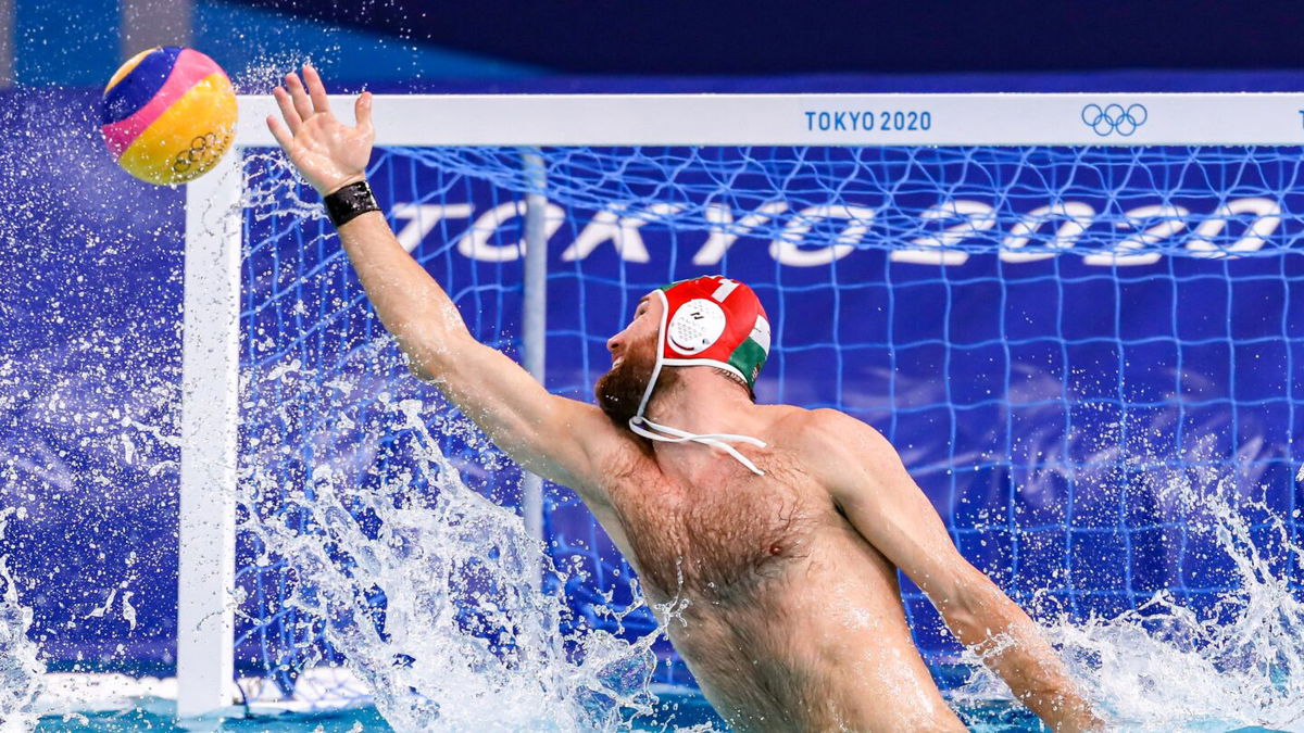 Hungary's water polo team at the 2020 Tokyo Olympics