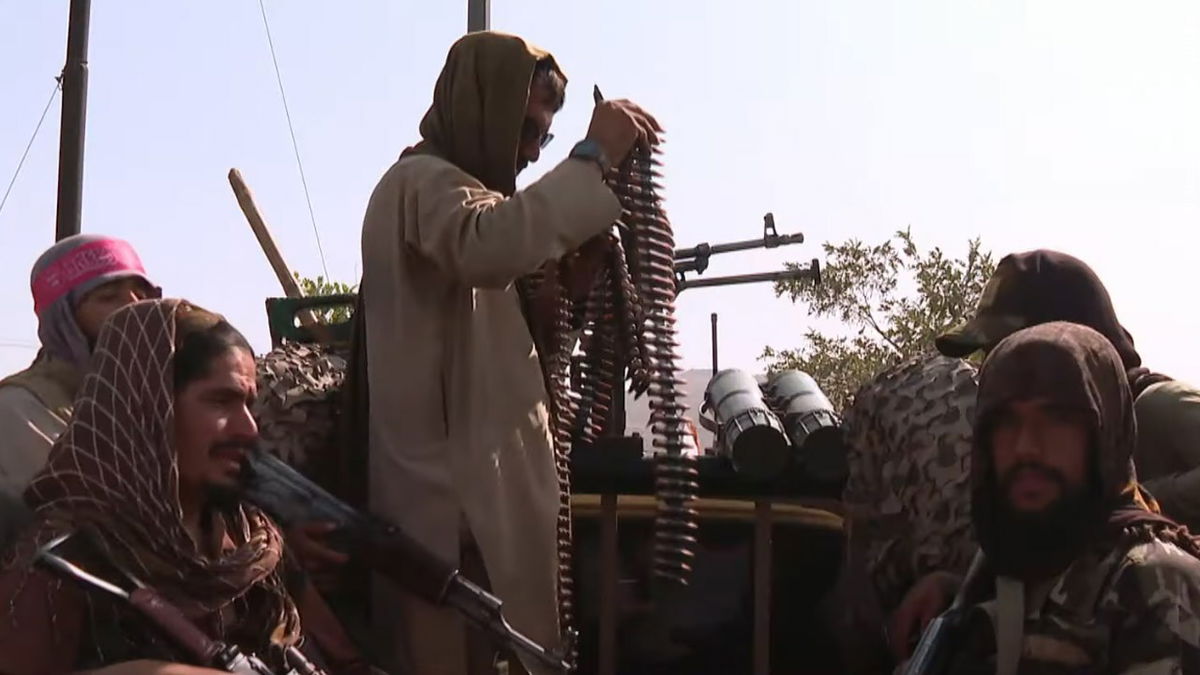 Taliban fighters patrol streets of Kabul, 8/16/2021