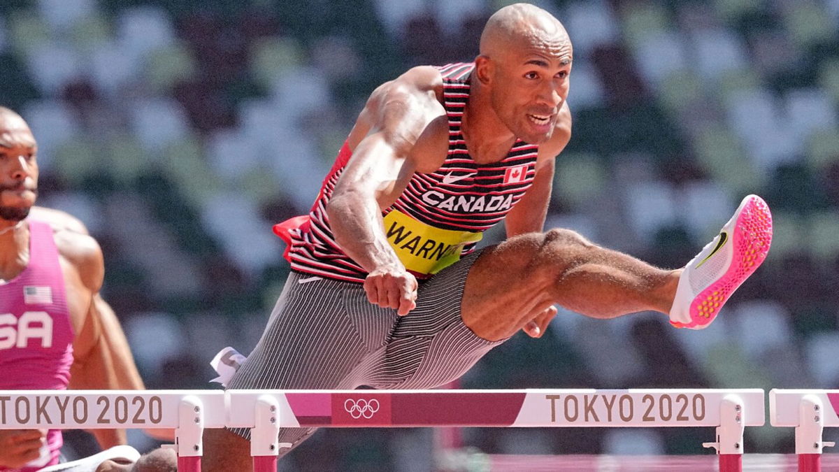 Damian Warner wins decathlon hurdles