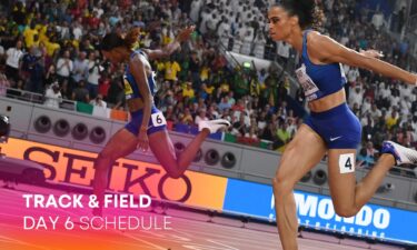 Dalilah Muhammad and Sydney McLaughlin at 2019 Worlds