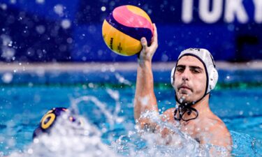 Luca Cupido of United States during the Tokyo 2020 Olympic water polo Tournament Men Quarterfinal match between Team United States and Team Spain