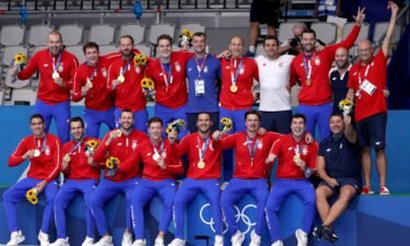 Serbia's water polo team at the 2020 Tokyo Olympics