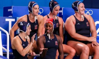 Team USA during the Tokyo 2020 Olympic Waterpolo Tournament women's quarterfinal match versus Canada