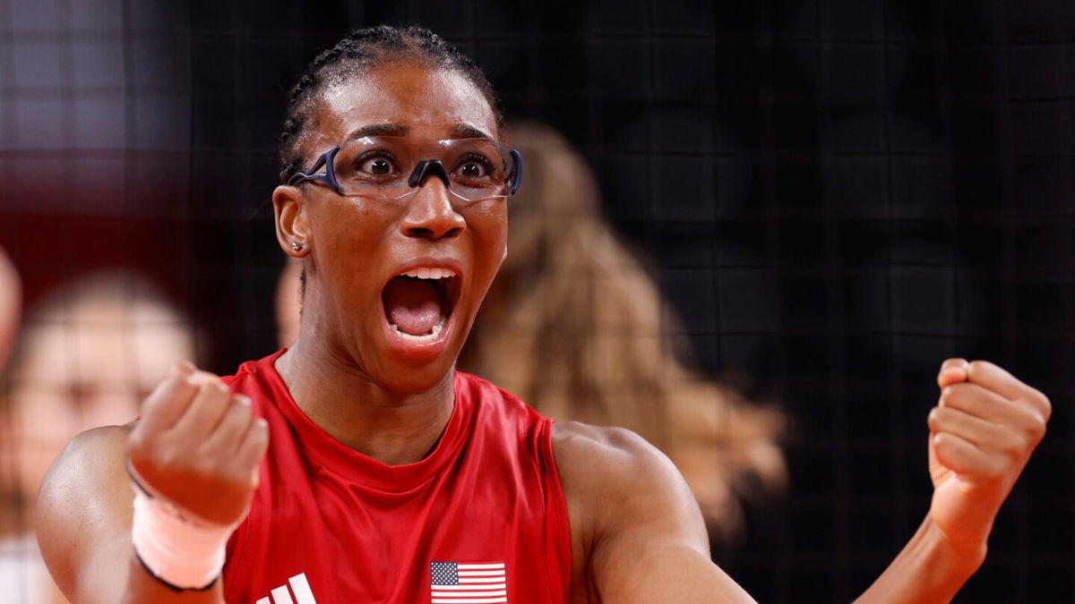 Middle blocker Foluke Akinradewo is among the U.S. standouts at the Tokyo Olympics.