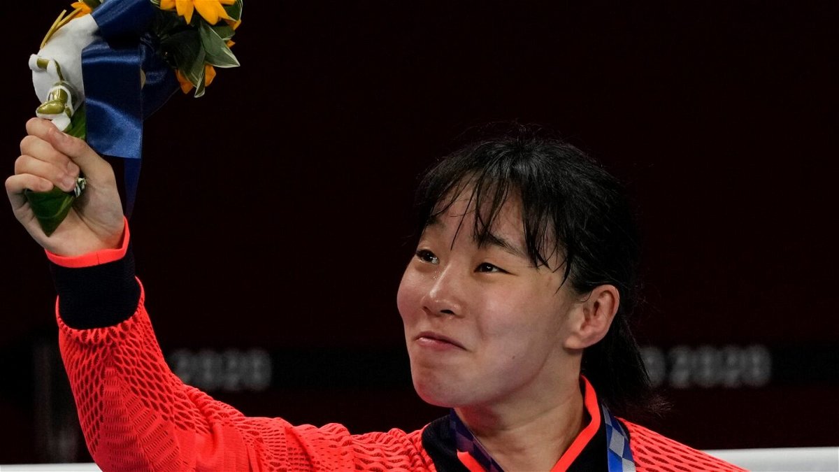 Japanese featherweight Sena Irie won the first-ever Olympic boxing gold medal by a woman.