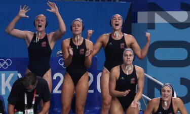 Team USA cheers from the bench during the Women's Gold Medal match versus Spain at the Tokyo 2020 Olympic Games in Japan