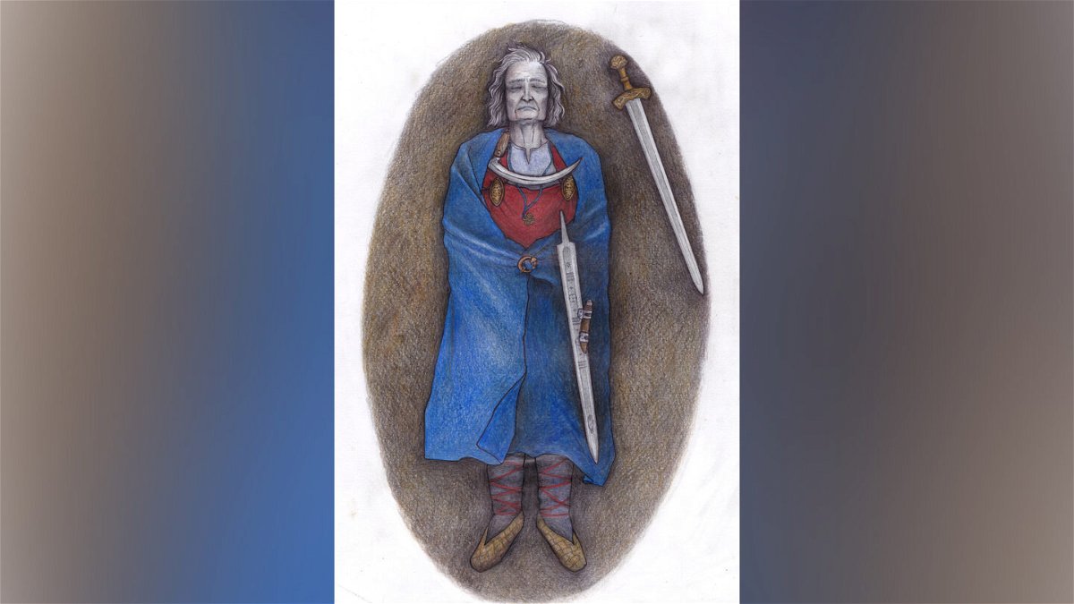 <i>Veronika Paschenko</i><br/>A reconstruction drawing of the person buried at a grave in Suontaka