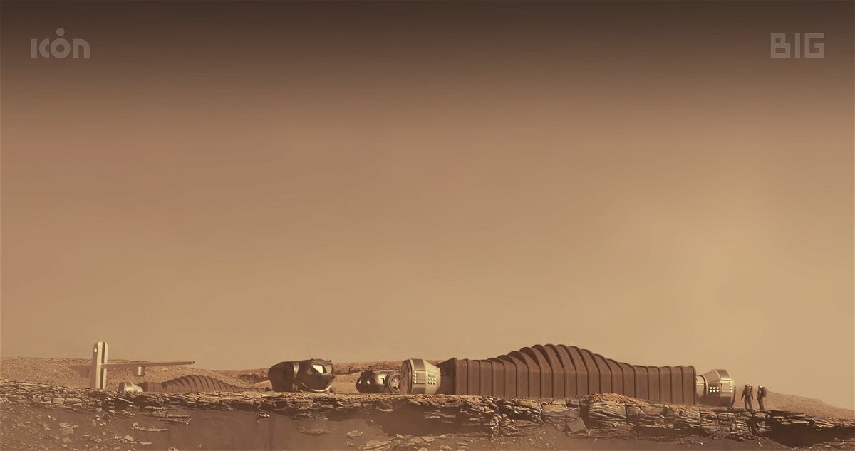 <i>ICON/NASA</i><br/>This is a rendering of the Mars Dune Alpha module as it would appear on the red planet.