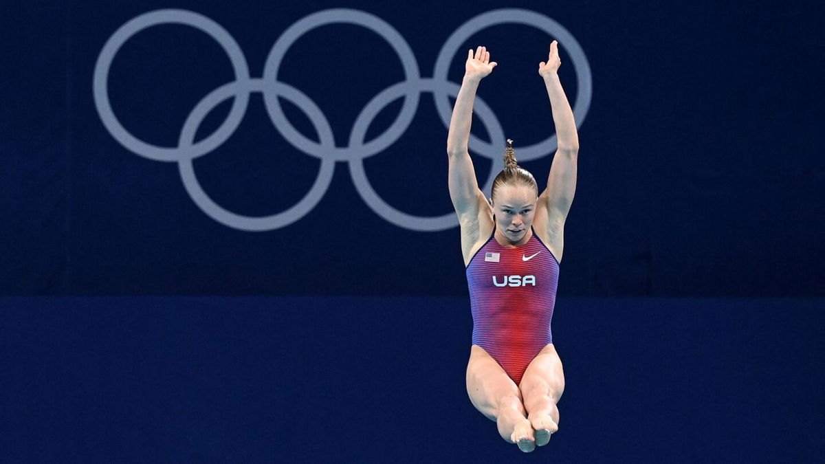 Krysta Palmer won the United States' first women's Olympic diving medal in 21 years.