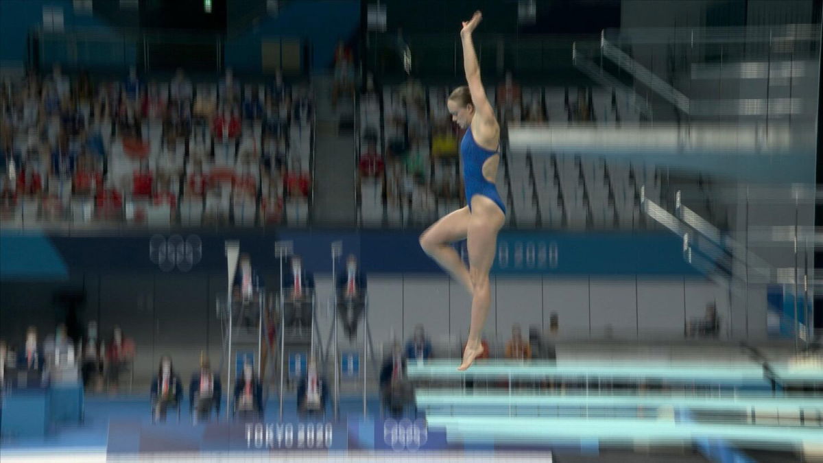 Reimagined: Former gymnast Palmer wins diving bronze medal