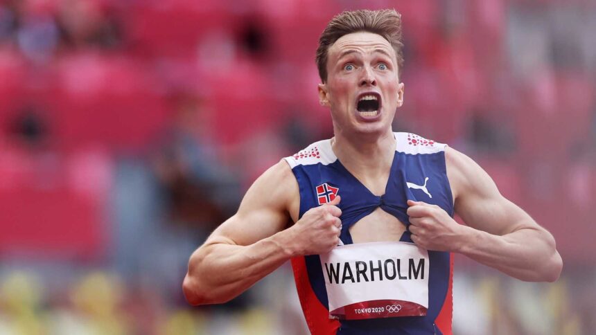 Karsten Warholm demolishes 400m hurdles WR in 45.94 for gold - KYMA