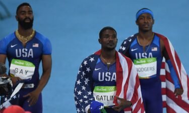 Team USA ready for the 4x100 relay