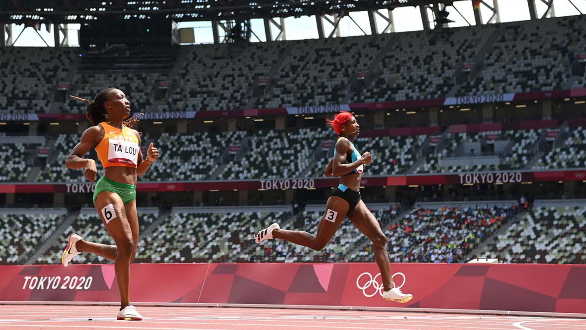 Ta Lou bests Miller-Uibo in first heat of women's 200m