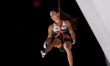 USA's Brooke Raboutou qualifies for sport climbing finals