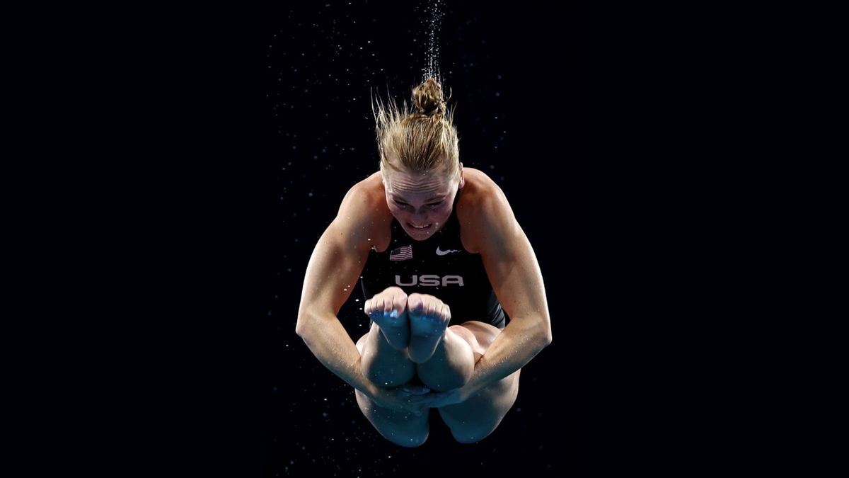 Delaney Schnell dives into 5th place in her Olympic debut