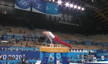 Alec Yoder's 14.566 pommel horse in event final