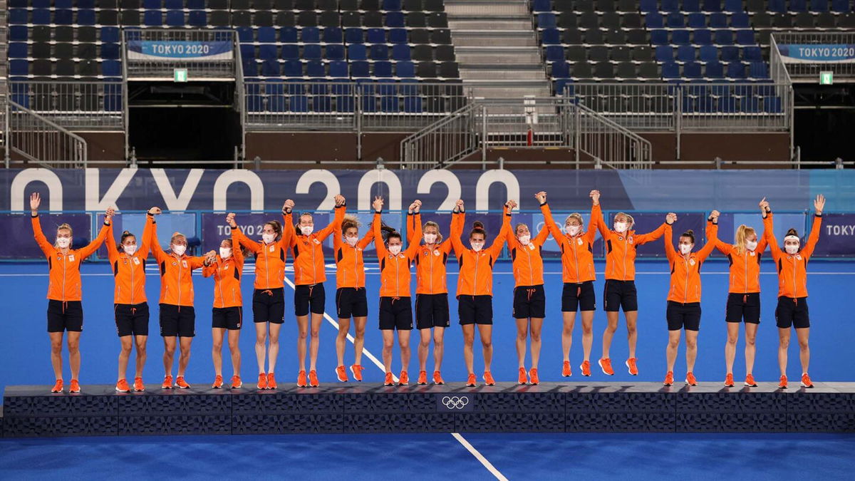 Netherlands women's team receives gold medals