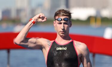 Germany's Florian Wellbrock wins gold in men's marathon swim