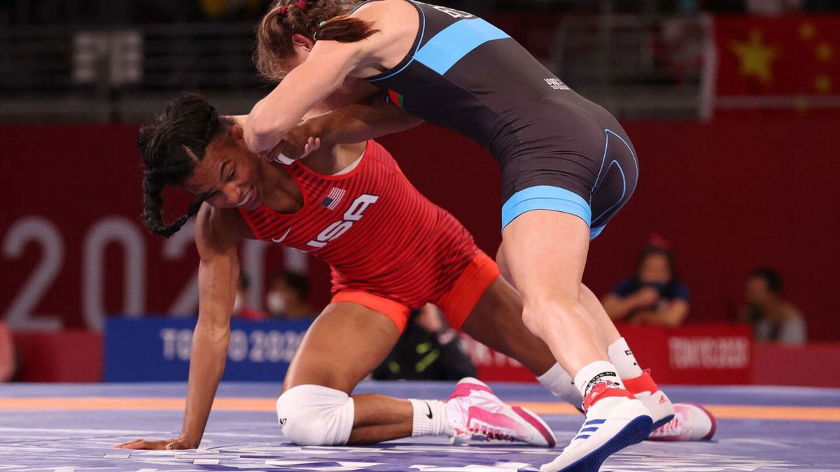 Belarus' Kaladzinskaya snags freestyle 53kg bronze by fall