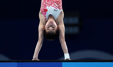 Hongchan Quan of China competes in the women's 10m platform final on day thirteen of the Tokyo Olympic Games at the Tokyo Aquatics Centre