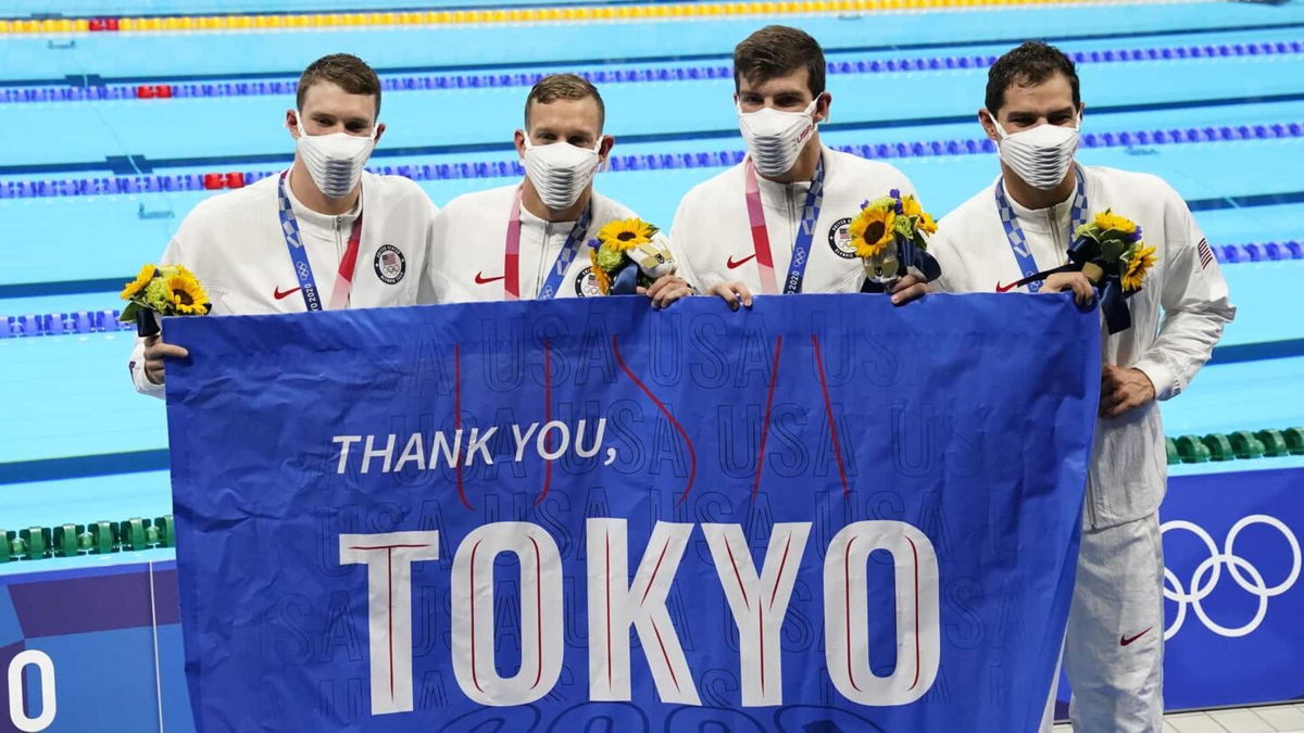 U.S. swimmers thank Tokyo