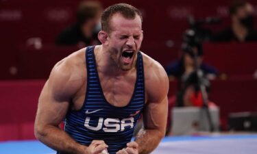 David Taylor celebrates