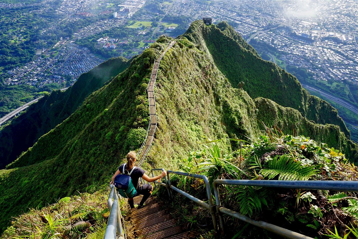 <i>Adobe Stock</i><br/>Hawaii's famous Haiku Stairs