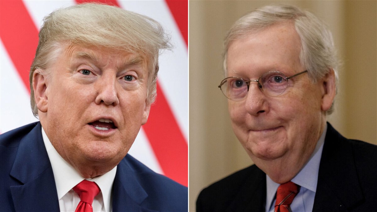 <i>AFP/Getty Images</i><br/>Sen. Mitch McConnell is locked in a proxy war with former President Donald Trump this fall as both Republicans work to position candidates for primaries taking place all over the country next spring and summer.