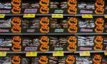 Halloween candy sits on a shelf at a grocery store ahead of the holiday. The Red Cross is highlighting both general physical safety tips and Covid-19 safety tips.