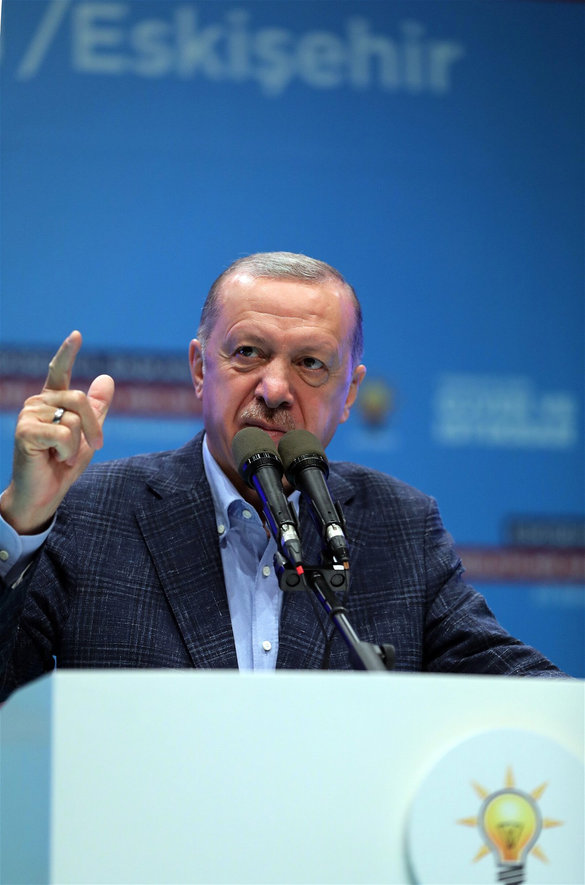 <i>Murat Cetinmuhurdar/Handout/Anadolu Agency/Getty Images</i><br/>Turkish President and leader of the Justice and Development Party (AK Party) Recep Tayyip Erdogan.