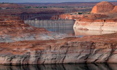 The Glen Canyon Dam is seen here at Lake Powell in Arizona in June.