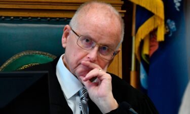 Circuit Court Judge Bruce E. Schroeder listens during the pretrial hearing of Kyle Rittenhouse in Kenosha Circuit Court