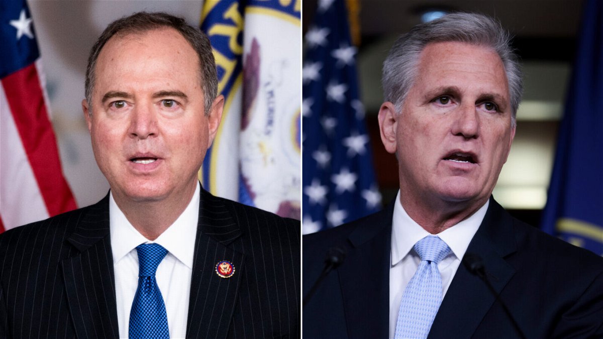 <i>Getty</i><br/>Democratic Rep. Adam Schiff (L) on Tuesday referred to House Minority Leader Kevin McCarthy (R) as an 