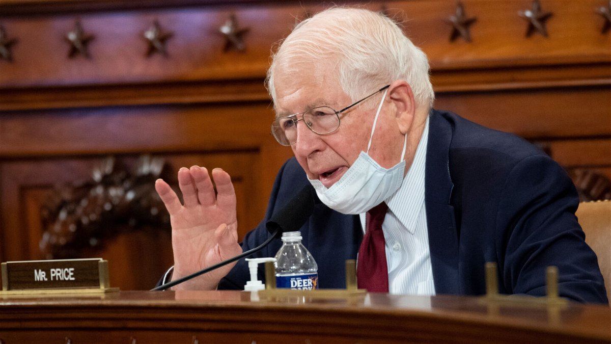 <i>Caroline Brehman/CQ-Roll Call/Getty Images</i><br/>Democratic Rep. David Price of North Carolina announced on Monday that he will not seek reelection in 2022.. Price is shown here speaking during a House Appropriations Committee markup in 2020.