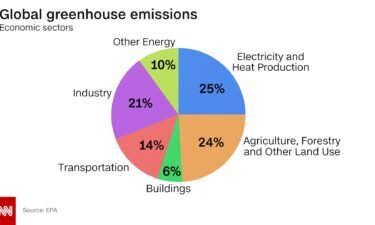 Greenhouse gas emissions by economic sector