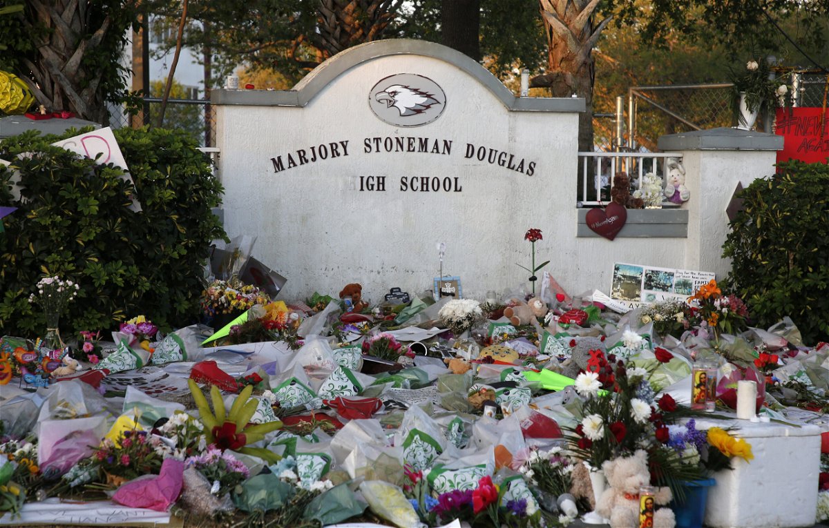 <i>Rhona Wise/AFP/Getty Images</i><br/>More than a dozen families for the victims of the Parkland