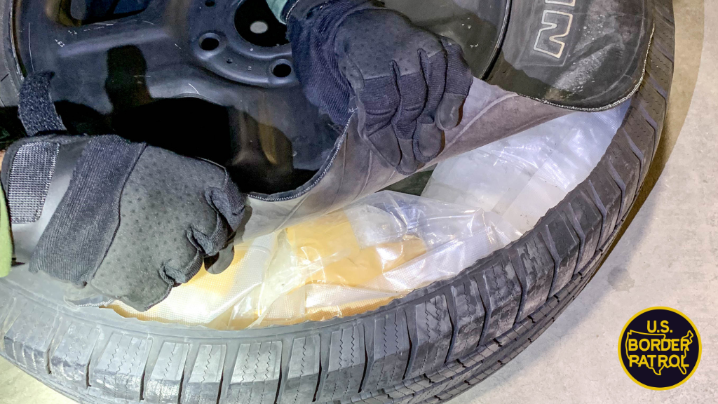 Agents say smugglers hid 47.5 pounds of meth in a spare tire