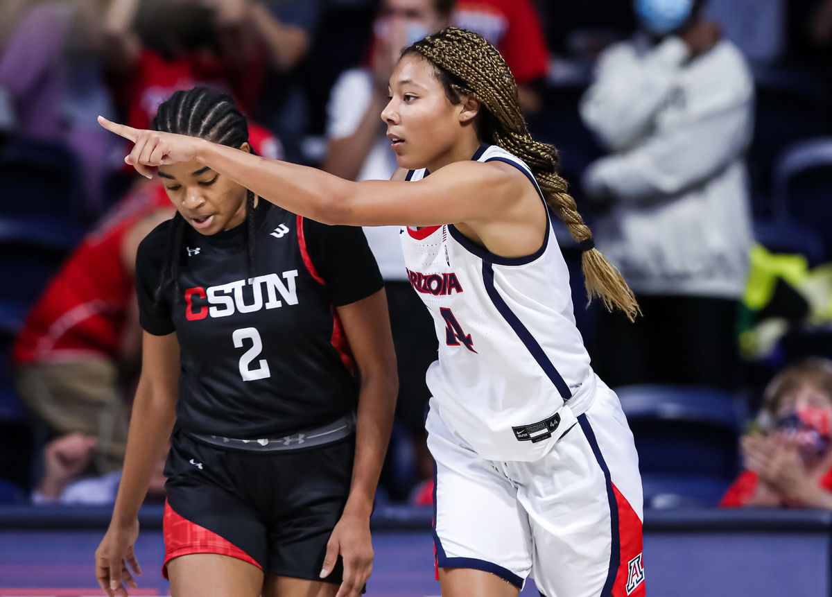 Sam Thomas — TUCSON, ARIZ. -- Women’s basketball vs. CSUN at McKale Center.
Nov. 9, 2021. 
Photo by Mike Christy / Arizona Athletics