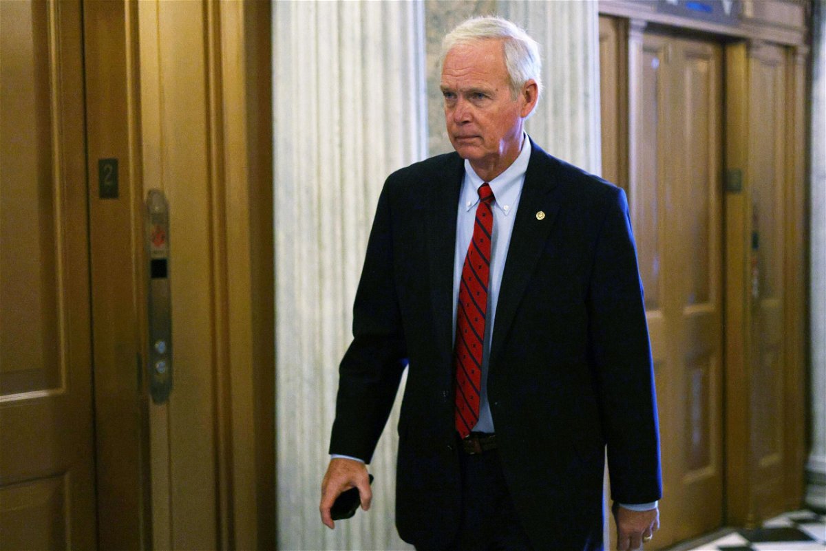 <i>Alex Wong/Getty Images</i><br/>U.S. Sen. Ron Johnson arrives for a vote at the Senate chamber at the U.S. Capitol June 22