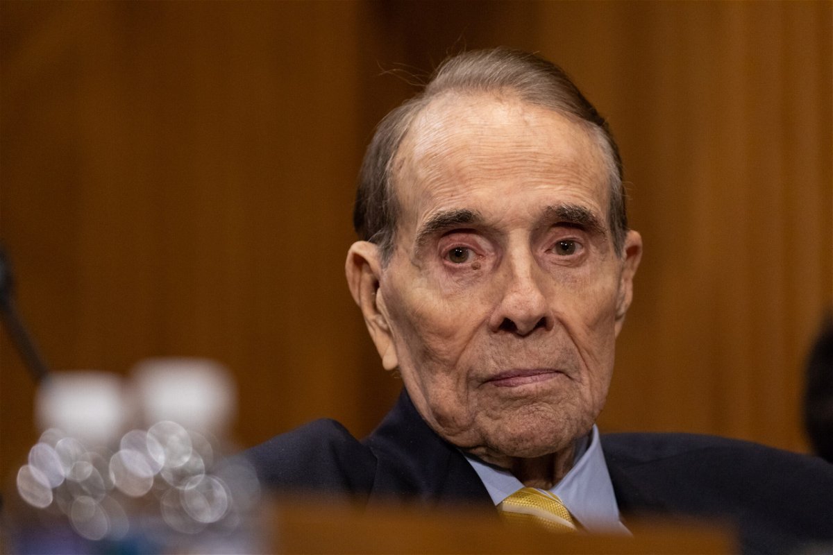 <i>Cheriss May/NurPhoto/Getty Images</i><br/>Bob Dole died Sunday. Dole is seen during a senate hearing on Capitol Hill in Washington