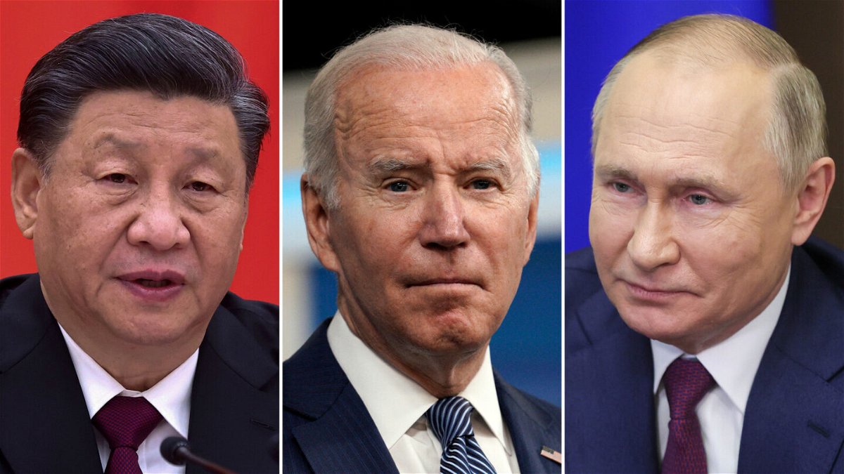 <i>AP/Sipa/Getty Images</i><br/>President Joe Biden this week has confronted escalating tensions with China and Russia