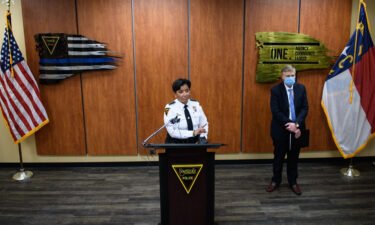 Fayetteville Police Chief Gina Hawkins (left) and Cumberland County District Attorney Billy West take questions about the shooting death of Jason Walker by an off-duty deputy with the Cumberland County Sheriff's Office.