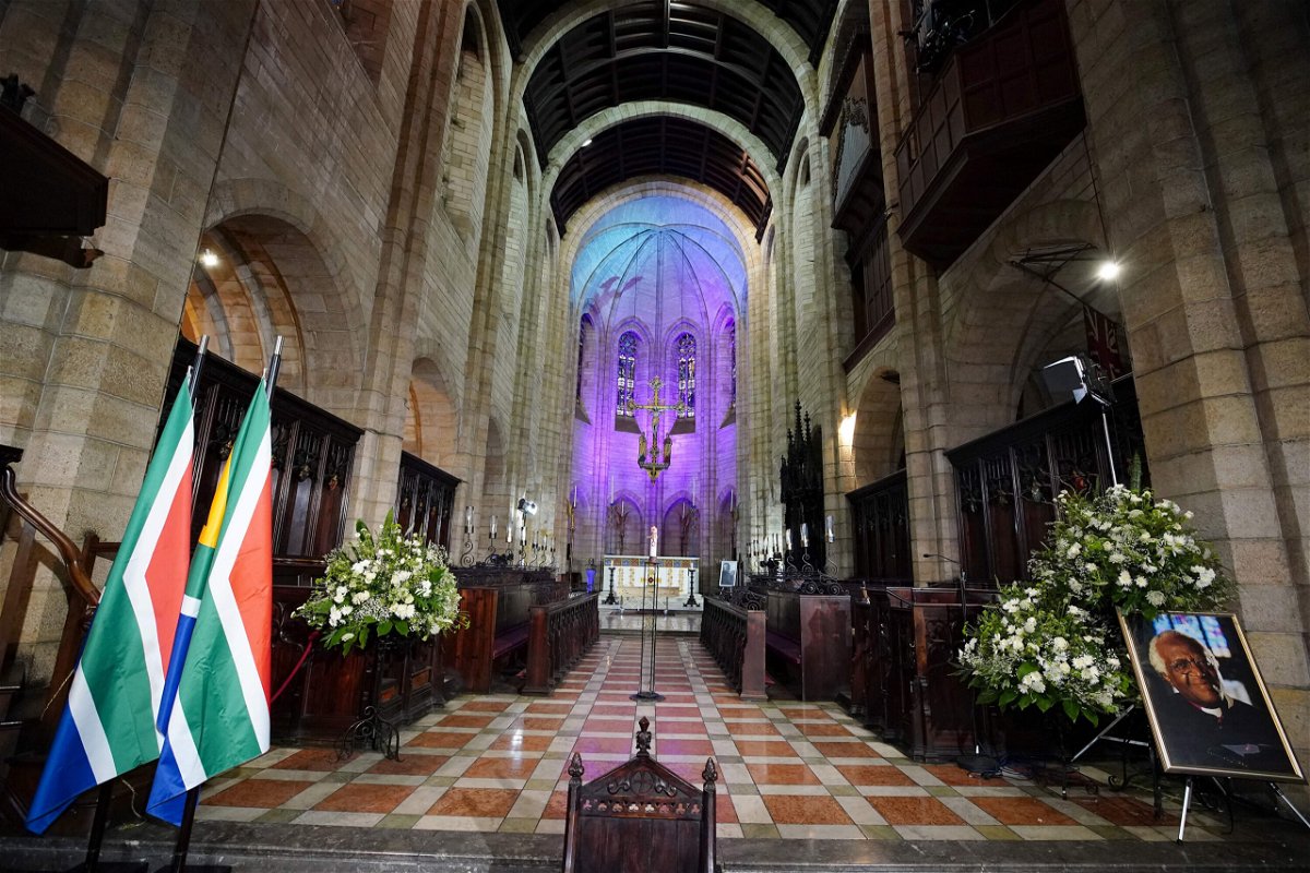 <i>Nic Bothma/Pool/AFP/Getty Images</i><br/>A general view of the Cathedral ahead of the requiem mass of South African anti-Apartheid icon Archbishop Desmond Tutu at St. Georges Cathedral in Cape Town on January 1.