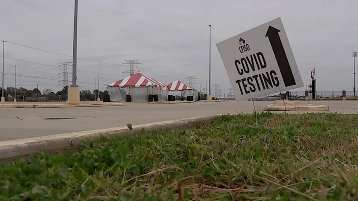 <i>KTRK</i><br/>Authorities were called to the Covid-19 testing center on January 3.