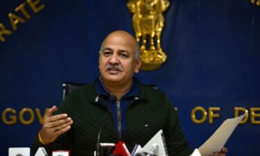 Delhi's Deputy Chief Minister Manish Sisodia at a news conference on January 14
