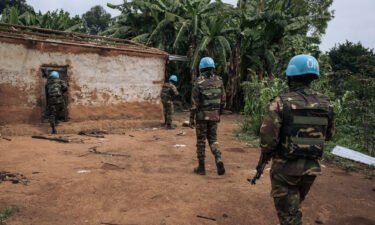Soldiers of the UN mission in the Democratic Republic of Congo in Dhedja on December 19