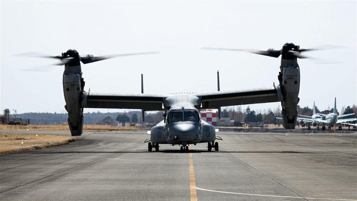 <i>Lance Cpl. Cesar Alarcon/US Marine Corps/FILE</i><br/>4 US service members were killed when the aircraft they were traveling in crashed in Norway. Pictured is a US Marine Corps MV-22B Osprey in Japan