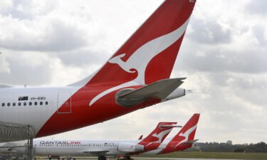 A Qantas plane is pictured here at the Melbourne Airport in August 2021. The Australian airline will offer direct flights between Melbourne