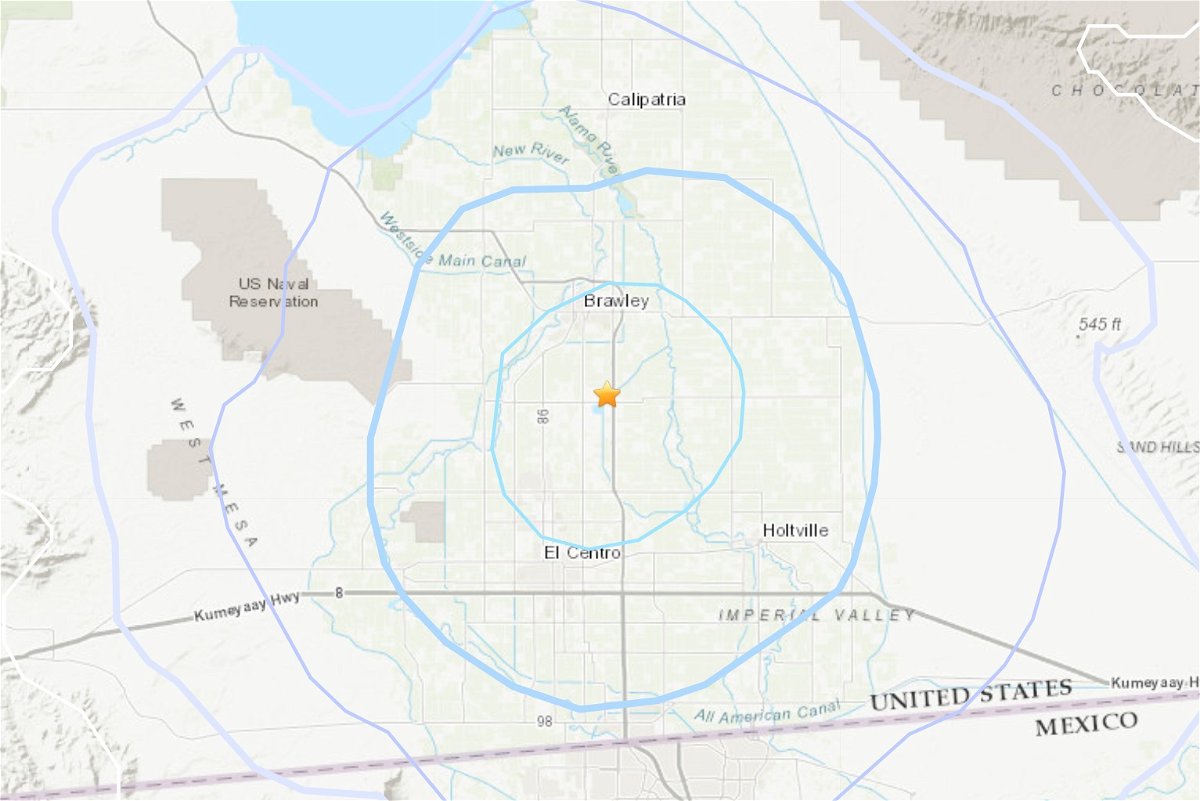 A string of earthquakes rattles Imperial County Tuesday.