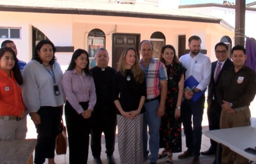 Miembros de la OIM visitan casa del migrante La Divina Providencia